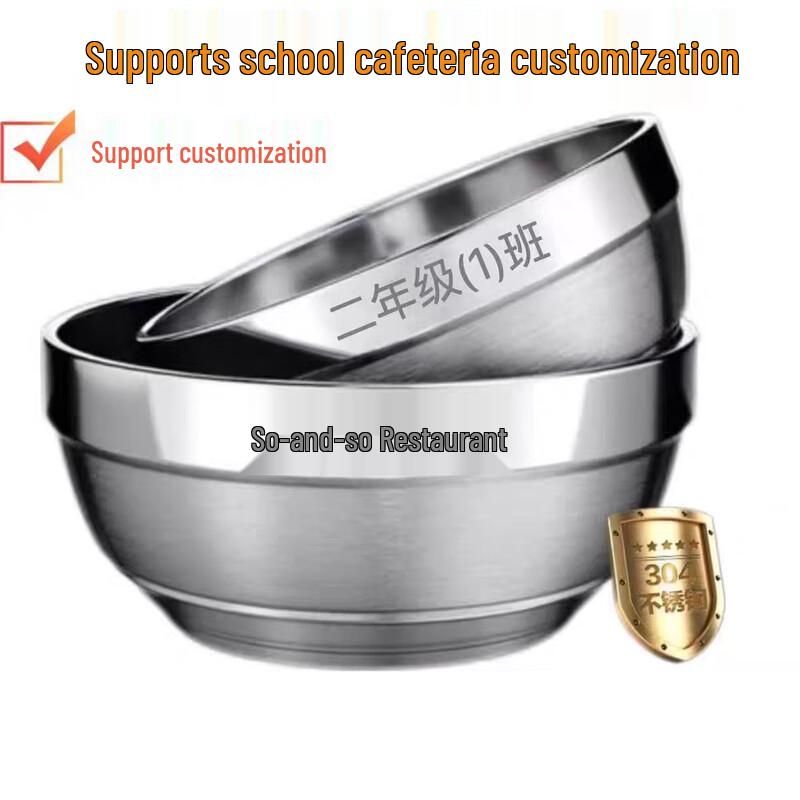 

KANGMO Children s Double-Layer Anti-scald Stainless Steel Bowl Set