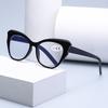 Cat Eye Reading Glasses for Women Fashionable Trendy Prescription Eyewear Anti Blue Light hyperopia Correction Eyeglass +1+1.5+2