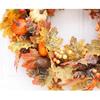 Artificial Fall Wreath With Pumpkin Bell And Berries For Halloween