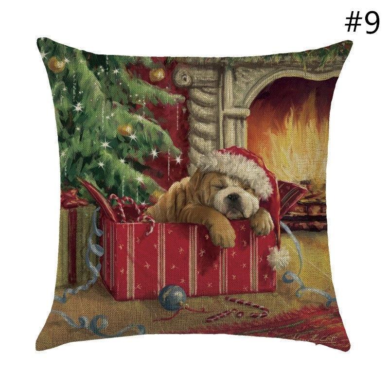 

Модная рождественская наволочка, рождественское дерево, Санта, лось, хлопок, лен, диван, наволочка, домашний декор 9