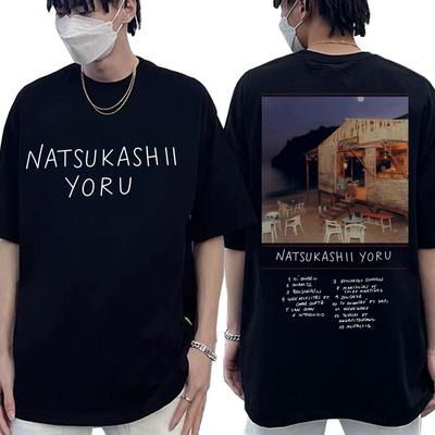 Mode Übergroße T-Shirts Rapper SAIKO Natsukashii Yoru Album 2025 Merchandise T-Shirt Herren Damen Baumwoll-T-Shirts Partnerlook Kleidung