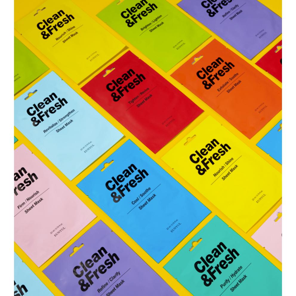 Eunyul Clean & Fresh Sheet Mask Hydrating 5 Types x 10p Set