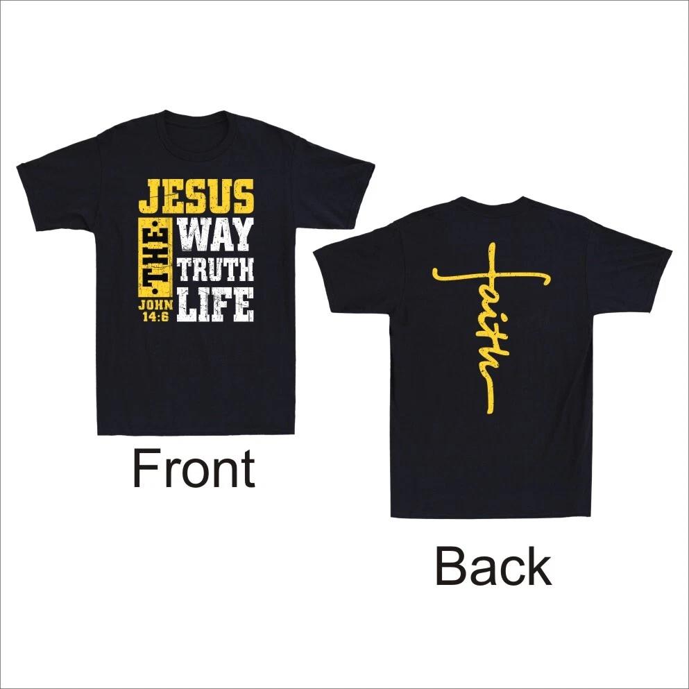 Jesus The Way Truth Life John 14:6 Christian Bible Verse Vintage Men s T-Shirt S