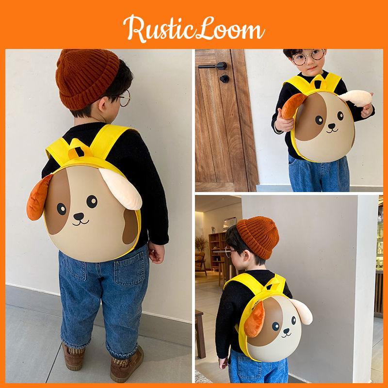 Dog Print Animal Backpack Tiger Schoolbag Lightweight Kindergarten Student Bag