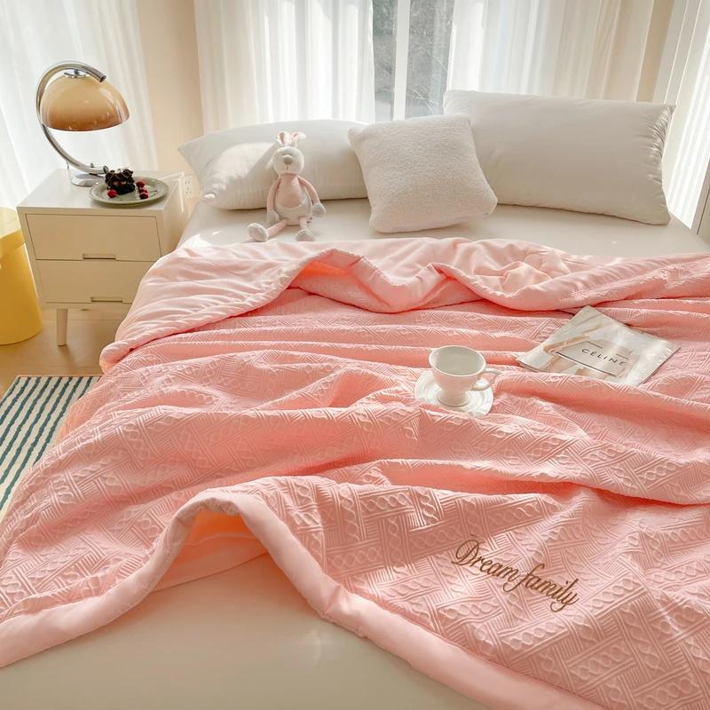 Plapumă răcoroasă de vară din fibre de soia pentru o persoană, plapumă subțire de vară, plapumă pentru aer condiționat, lavabilă la mașină, vară, dublă, dormitor