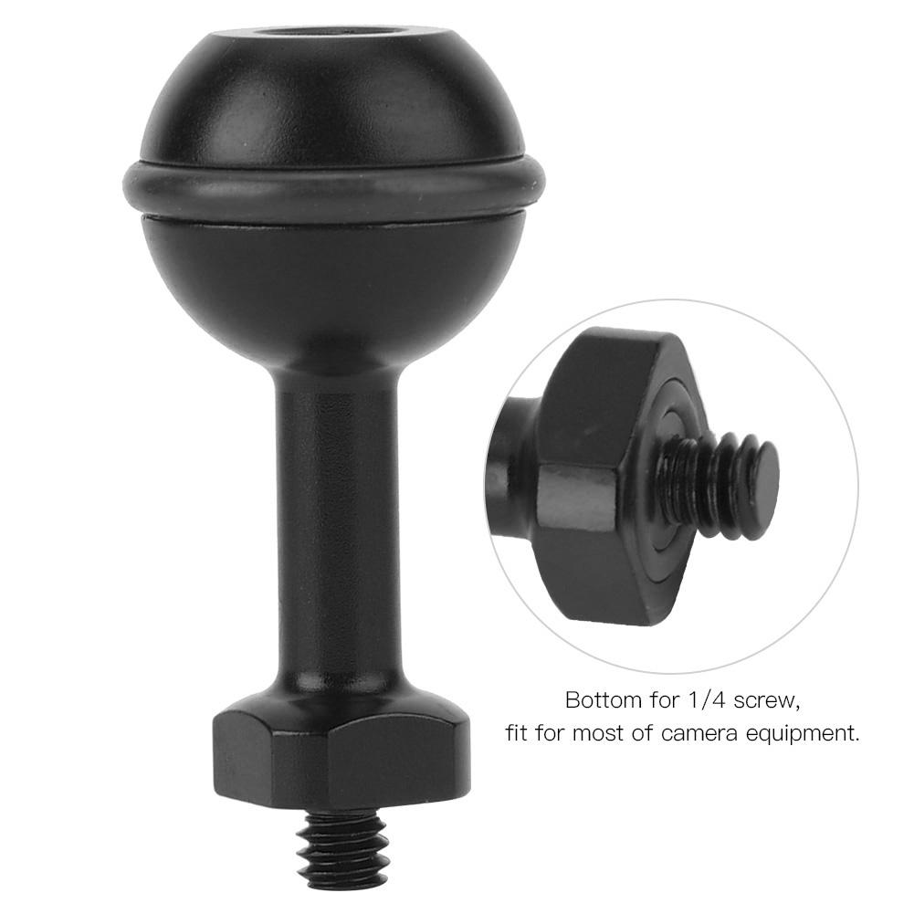 Aluminum Alloy Diving Bracket Action Camera Ball Head Base Fill Light Holder Mount 1 4   Screw
