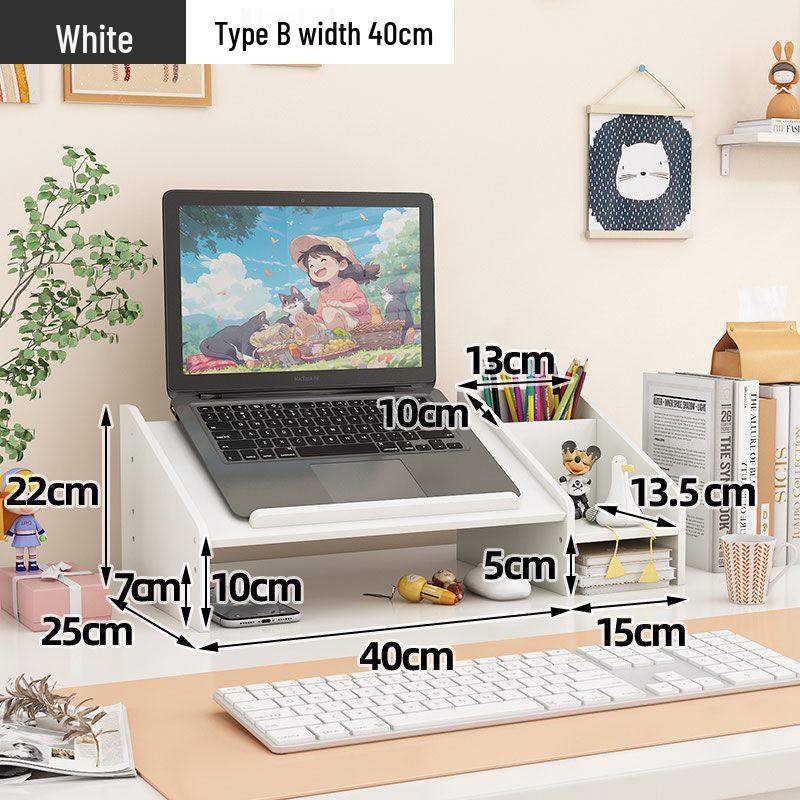 Laptop and Monitor Desktop Riser for Office and Dorm Use