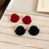 Silver Needle Autumn/Winter Retro Geometric Stud Earrings - High-End Hong Kong Style for Women