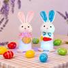Plush Glowing Bunny Doll Figure Character Easter Happy Bunny Ornament Easter Decoration Garden Yard Decorations Ornament