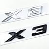 3D ABS Black Chrome Car Letters Rear Trunk Badge X3 Logo For BMW X3 F25 Sticker Emblem X3 E83 F25 G01 Lettering Accessories Ia2