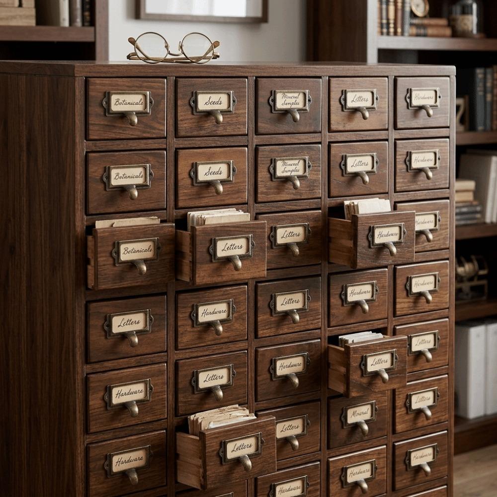 20 Stück Mehrfarbige Schubladen-Etikettenhalter Vintage-Etikettenrahmen Büroaufbewahrung Klassifizierung