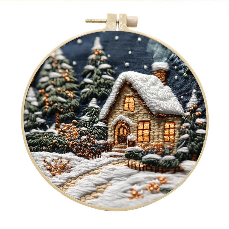 Cross-Border Embroidery DIY Kit: Creative Handmade Fabric and Thread for English Practice