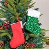 Sequin Christmas Socks Xmas Tree Hanging Ornaments Christmas Decorations Xmas Candy Gift Bag Navidad 2025 Party Home Decor