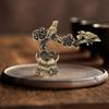 Animal Incense Holder,Bird and Flower Collectible,Copper Funny Handmade Bird Figurine,Incense Burner