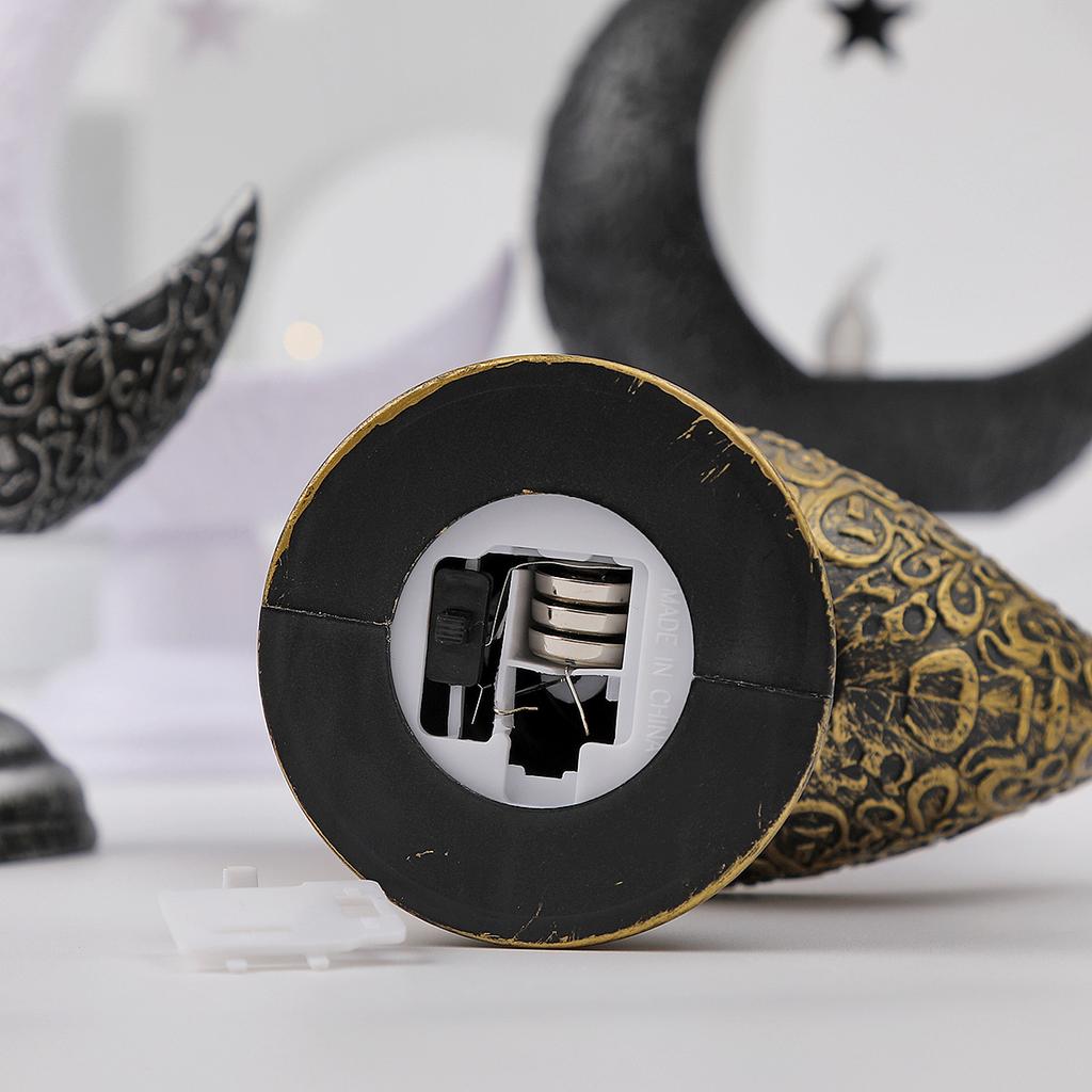 LED Moon Star Candlestick Ramadan Home Decor Candle Light Islamic Muslim Festival Party Decoration Eid Supplies 2026