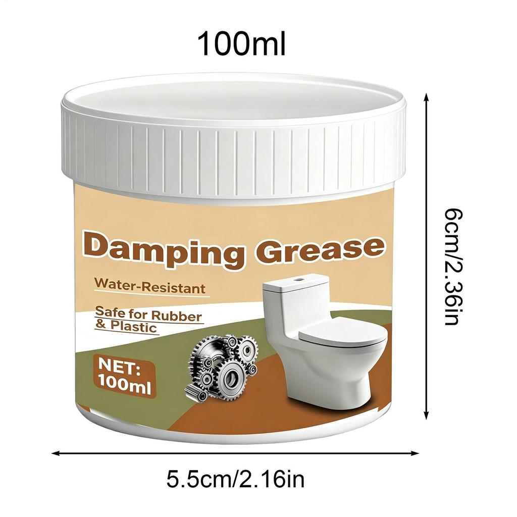 Damping Grease 100ml Shock Absorbing Long-Lasting Smooth Closing Lubricant for Bathroom for RV Home Laundry Room Restroom Washer