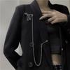 Pin Clip Chain Brooch Metal Tassel Pendant Brooch for Women Men Couple Overcoat Suit Shirt Lapel Pin Clothing Accessory Jewelry