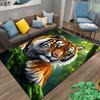 Realistic Tiger Print Carpet for Living Room Decor with Forest Theme Suitable for use as an anti-slip for living room bedroom sofas