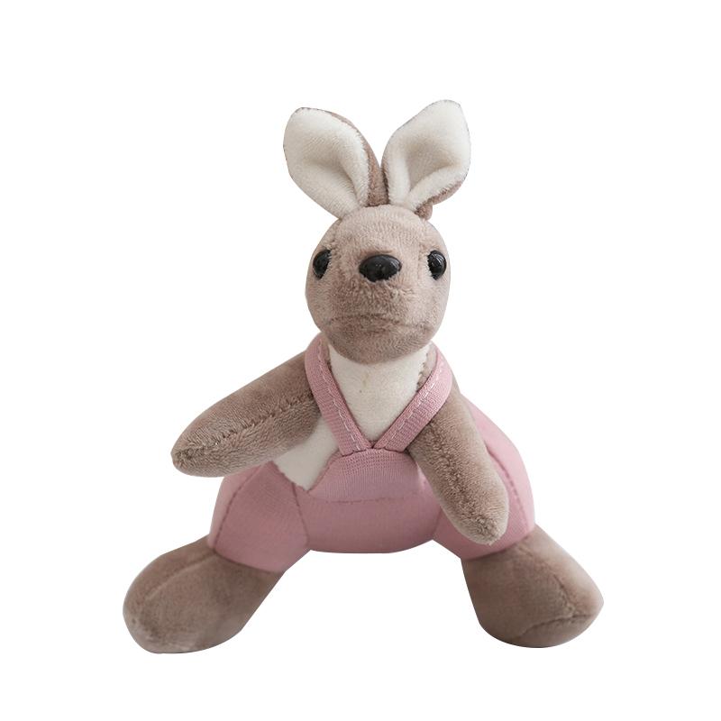 Cute Kangaroo Plush Key Ring Australian Animal Kangaroo Keychain For Girls Gifts Creative School Bag Charm Pendant