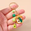 New Enamel Avocado Cherry Keychain Women Girls Fruit Key Ring Pendants for Handbag Decor DIY Key Chain Gifts