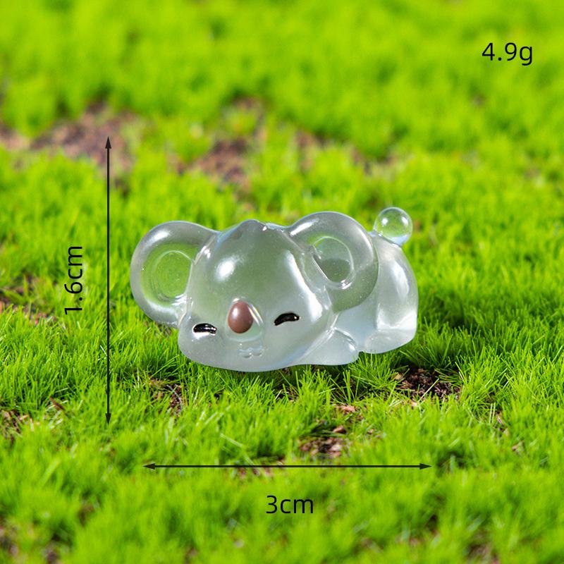 

Милые Светящиеся Милые Садовые Безделушки Мультяшные Прозрачные Аксессуары из Смолы в виде Коалы Sleep