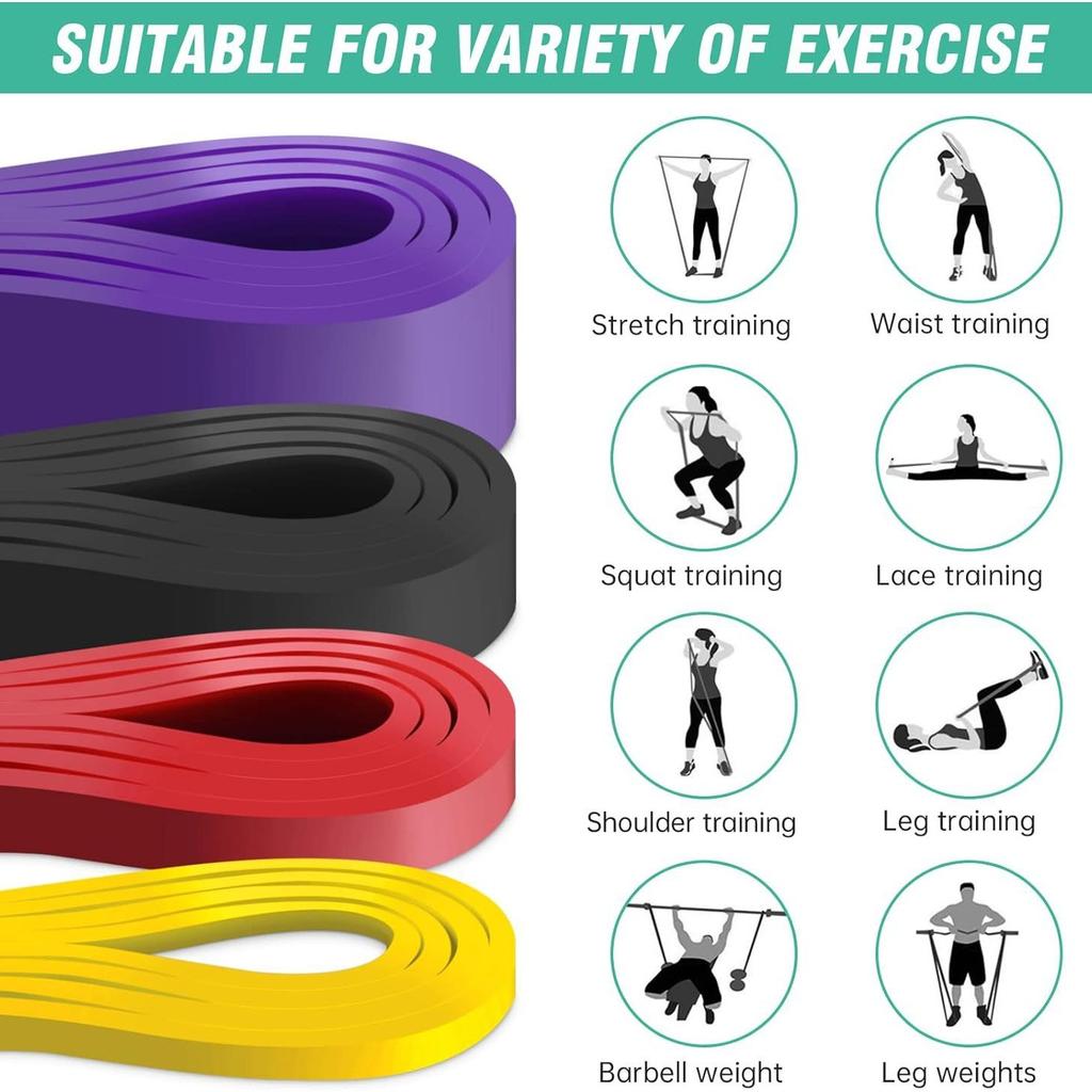 GPPNKC Indoor Fitness Resistance Bands Set with Door Anchor for Pull-Up Assistance