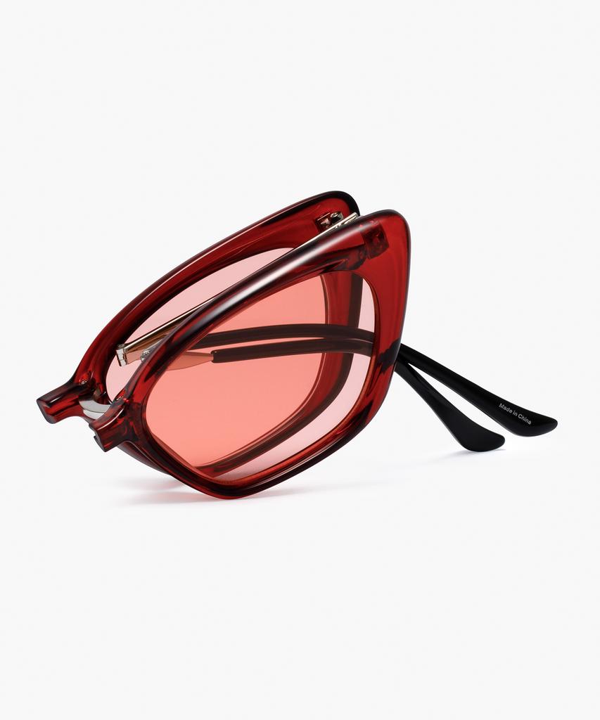 Likkeullou Rc Enclos F Folder Sunglasses Wine