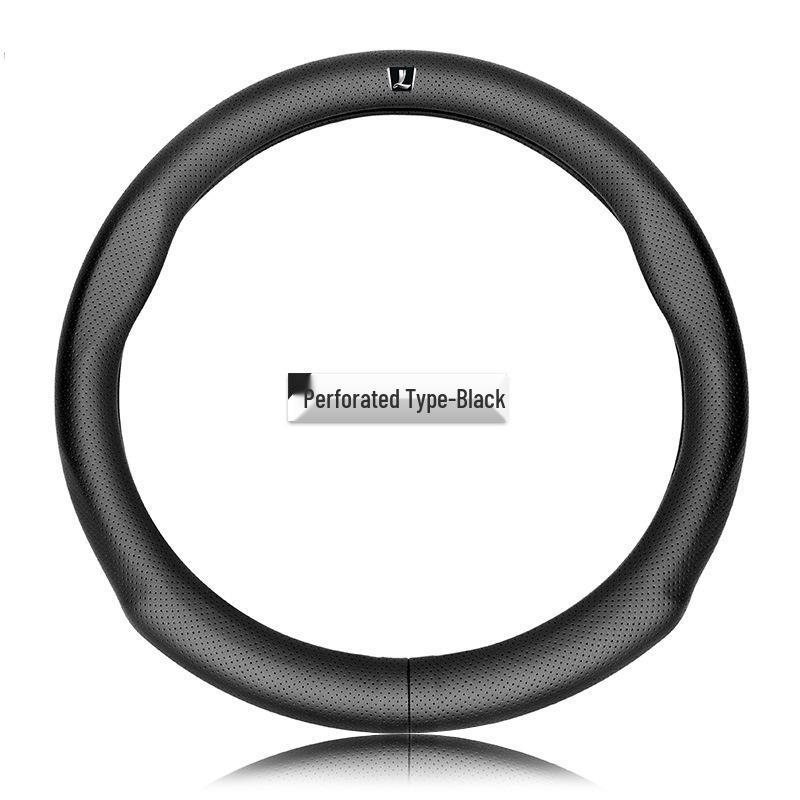 Genuine Leather Luxgen Steering Wheel Cover - Universal Fit for U6, Big 7, S5, U5, 7MPV, Na 5, Rui 3 Models