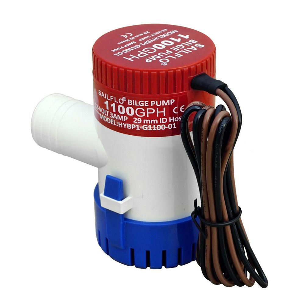 1100 GPH 12V/24V Marine Boat Bilge Water Pump Submersible for Yacht RV SPA Pool