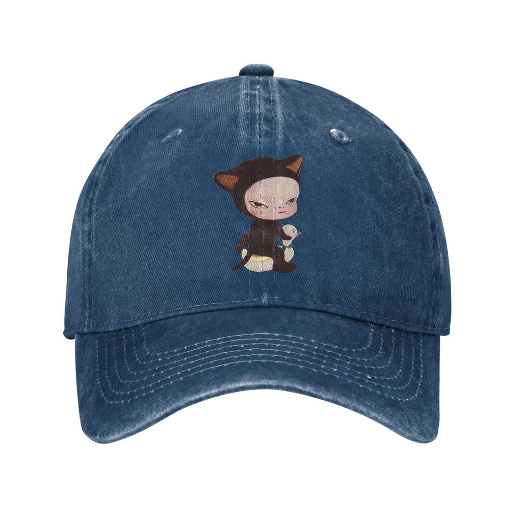 Yoshitomo Nara Sun Baseball Cap Fashion UnisexTeens Washed Trucker Hat High Quality Custom Logo Outdoor Gym Baseball Caps Gift