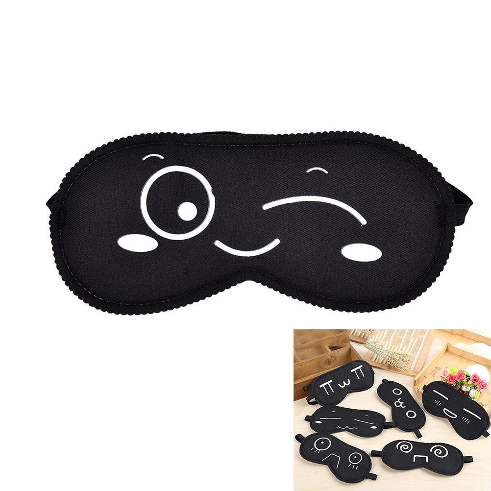 1Pc Black Sleep Eye Mask Travel Sleeping Aid Bandage On Eyes Comfortable Eye Shade For Night Rest