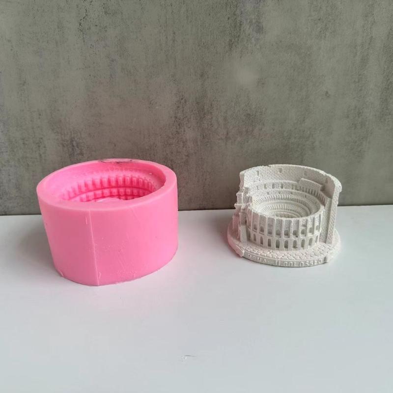 Flower Pot Silicone Mold Roman Arena Vase Epoxy Resin Mold Succulent Planter Pot Cement Pen Holder Making Mold Ornament