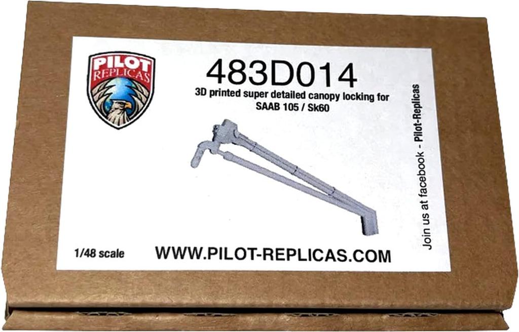 Pilot Replica Saab Canopy Safety Lock Bar Pilot Plastic Model Parts PLR483D014 1/48 105/SK60 (for Replica) (Airplane)