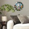 30x30cm Glass Wall Clock That Syncs with an App for Custom Message Display