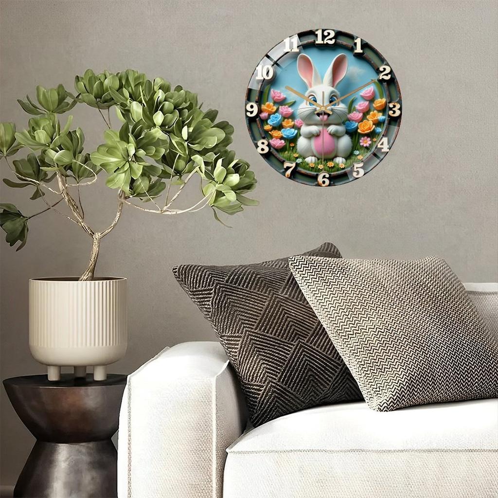 30x30cm Glass Wall Clock That Syncs with an App for Custom Message Display