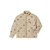 Letter Print Stand Collar Comfortable Fit Bread Zipper Low Saturation Down Jacket Men Outerwear Light-Khaki LMT006317201732-A03034
