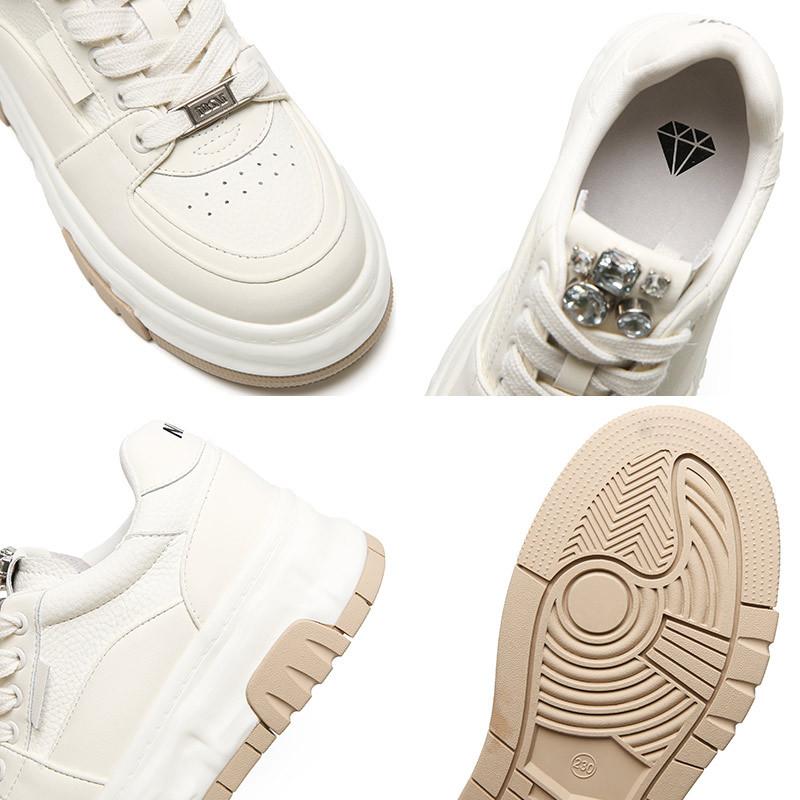 New Explosive Ins Board Shoes Autumn and Winter Platform Leather Casual Shoes Breathable Versatile Sports Heightening Shoes Women's Shoes