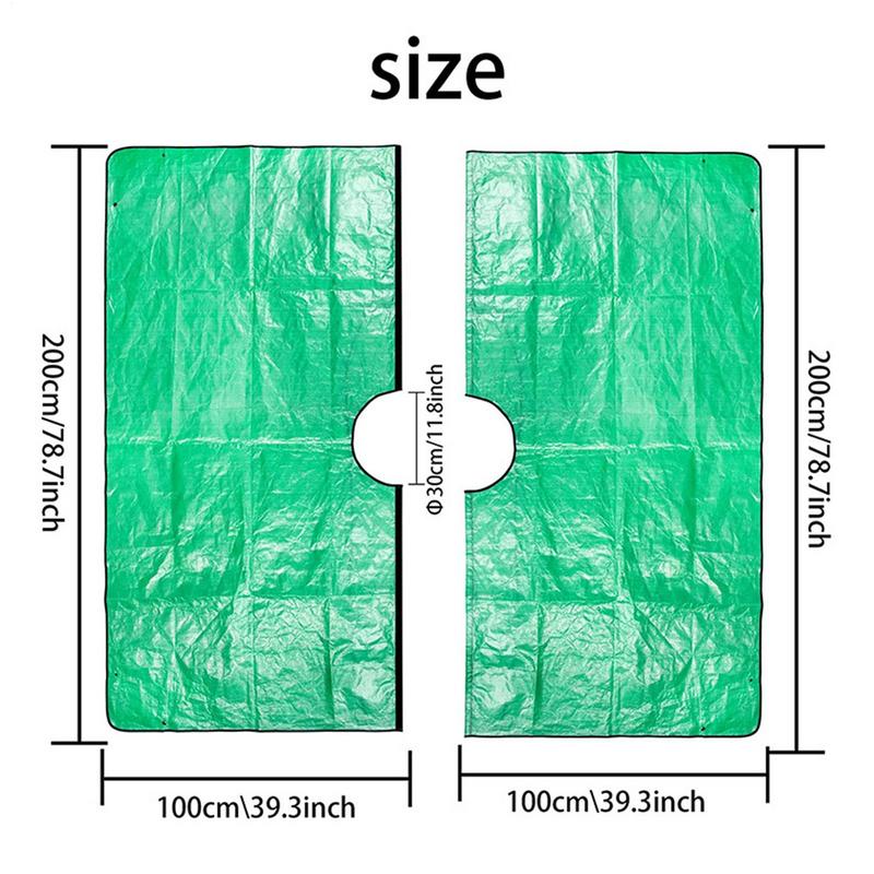Wasserdichte Mehrzweck-Gartenzeltplane Langlebiger Laubsammler & Schneidematte für Rasenersatz Sträucher & Außengestaltung