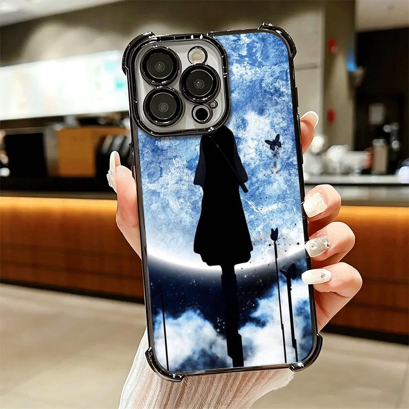 Bleach Kuchiki Rukia Plating Phone Case For Iphone 16 17 Pro Max Air 16E 14 15 Plus 12 13 Mini Anti-Fall Airabag Cover