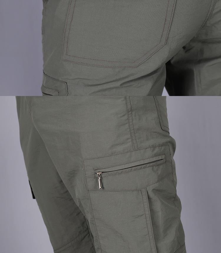 Men's Outdoor Quick-Dry Waterproof Trekking Pants - Casual Multi-Pocket Straight Leg Workwear