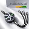 120W Auto Retractable 3-in-1 Charging Cable for Fast Charging: Compatible with Apple, Huawei, Honor, and Android Devices - Perfect Car Accessory Gift