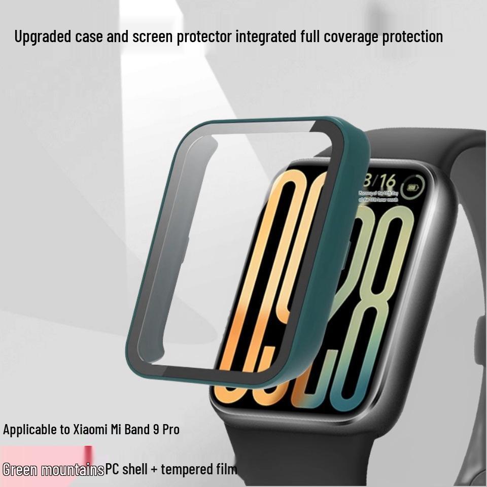 

Чохол для Xiaomi Smart Band 9 Pro: Захисний чохол із повним покриттям проти падінь із загартованим склом. For Xiaomi Smart Band 9 Pro
