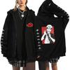 Naruto Men's Cardigan Hooded Sweatshirt Uchiha Itachi Anime Men Women Streetwear Harajuku Akatsuki Hoodies Sweatshirt Clothes