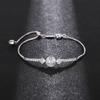 CAOSHI Delicate Adjustable Bracelet for Women Two Color Available Cubic Zirconia Daily Wearable Jewelry Shiny Party Accessories