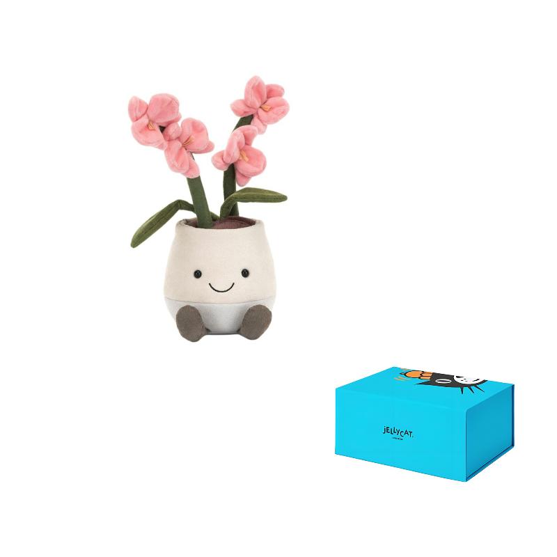 JELLYCAT Fun Plant Series Pink Orchid Cute Doll Plush Doll 25cm High