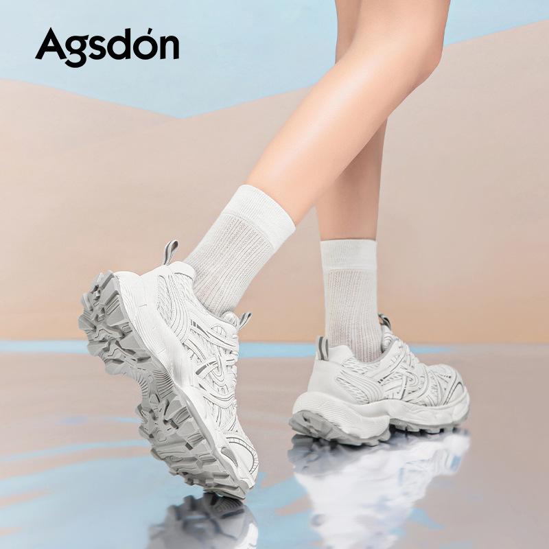Augustine dad shoes women's 2025 new summer platform small casual shoes mesh white sports shoes