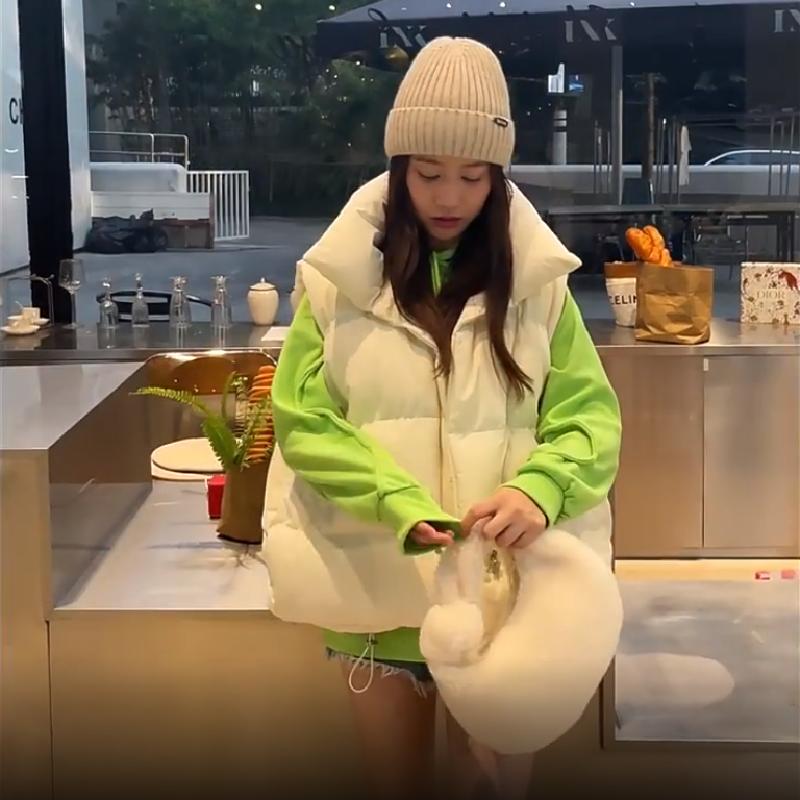 Cotton Vest Women's Standing Collar Sleeveless Cotton Vest Wearing Vest