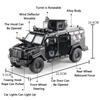 ABBD1 1:24 Military Spinosaurus Explosion Proof Vehice Sabertooth Car Model Toy Diecast Alloy Sound Light Pull Back Toy for Adult Gift