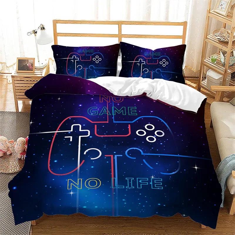 Gamepad Gamer  Video Games Comfortable Duvet Quilt Cover Pillowcase Bedding Set Children Bedroom Decoration Home Textile