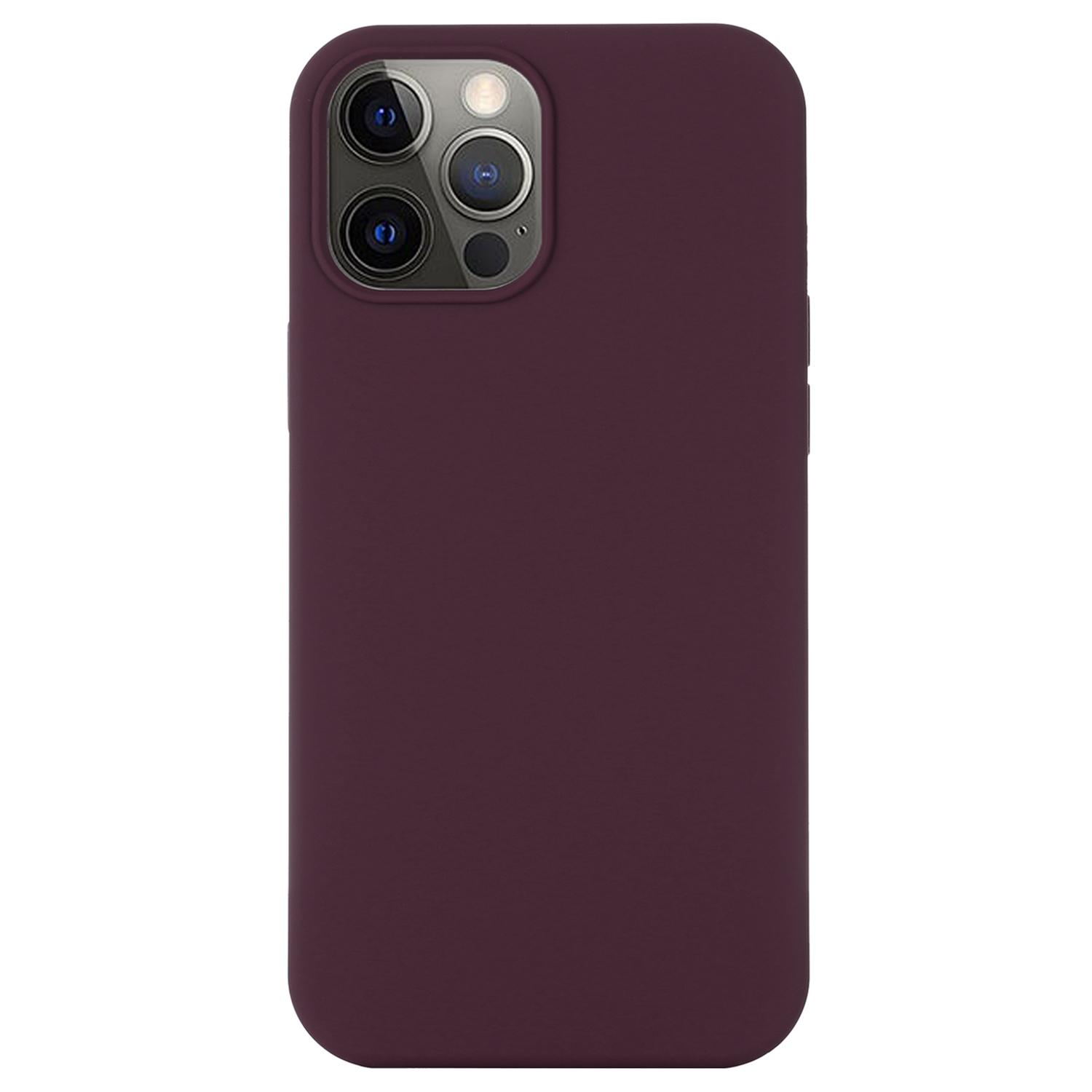

For iPhone 15 Pro Compatible with MagSafe Wireless Charging Phone Case Soft Anti-scratch Silicone Cover Wine Red